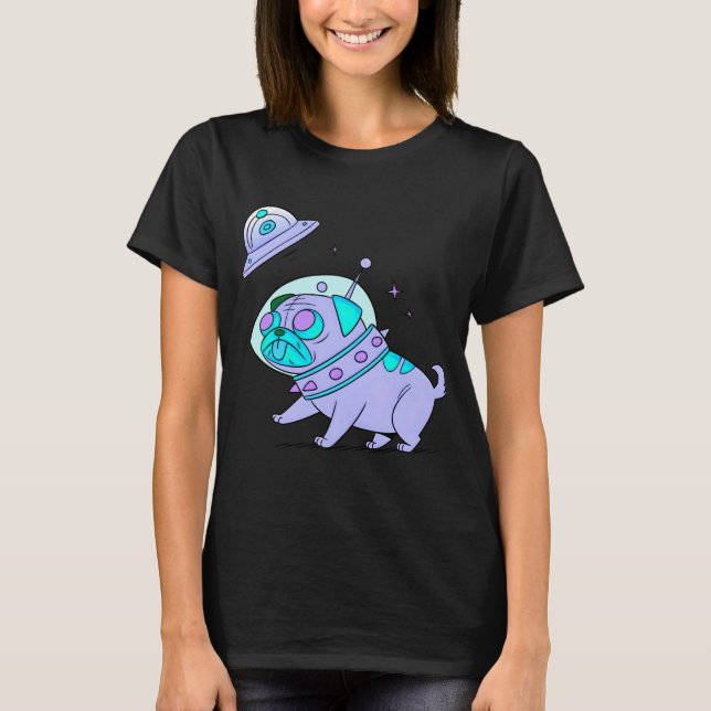 T-shirt Chien espace mignon (Devant)