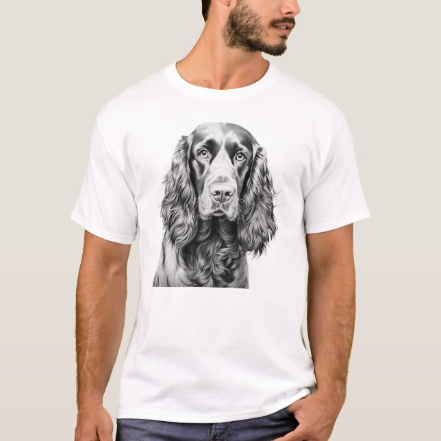 T-shirt Chien espagnol de champ (Devant)