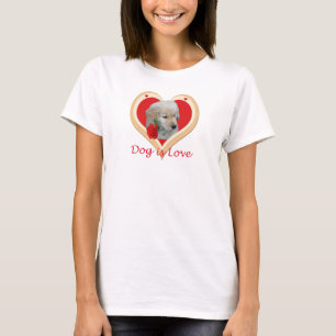 T-shirt Chien est amour femme chemise