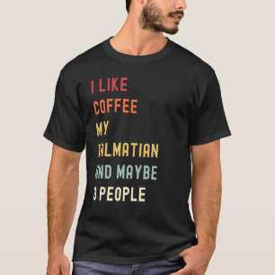T-shirt Chien et café rétro dalmate