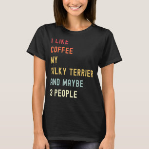 T-shirt Chien Et Café Rétro Silky Terrier