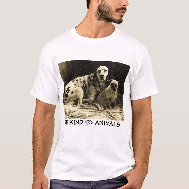 T-shirt CHIEN et DALMATE de CARLIN (Devant)