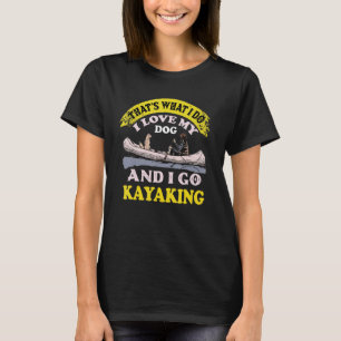 T-shirt Chien Et Kayak Kayak Voyage Pour Kayaker Et Chien