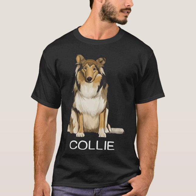 T-shirt Chien Fou Collie (Devant)