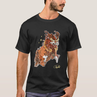 T-shirt Chien Fu Noir avec signature de l'artiste 