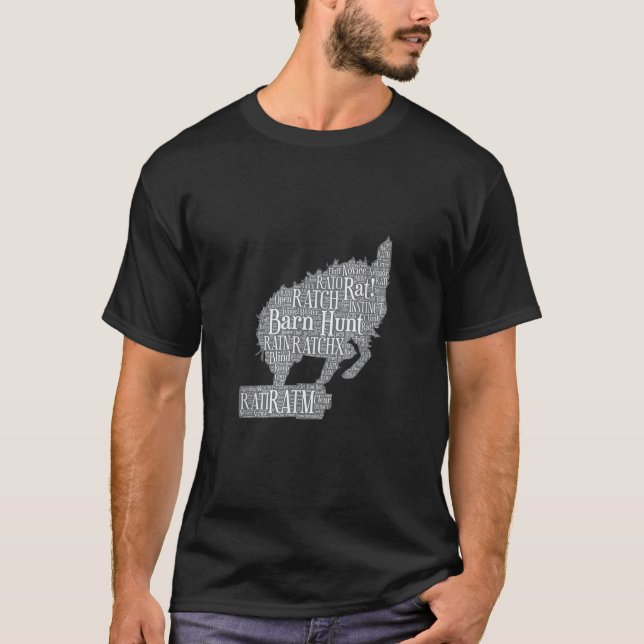 T-shirt Chien Fun Grange Chasse Mot Cloud T Chemise (Devant)