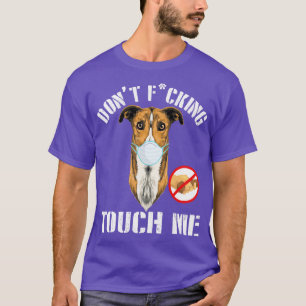 T-shirt Chien Greyhound Avec Masque Visage Ne Frappe Pas D