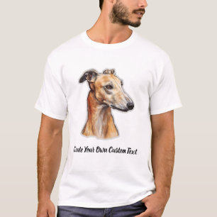 T-shirt Chien Greyhound Créez votre propre texte personnal