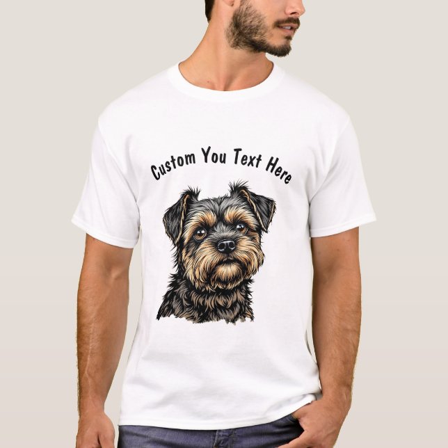 T-shirt Chien Griffon de Bruxelles personnalisable (Devant)