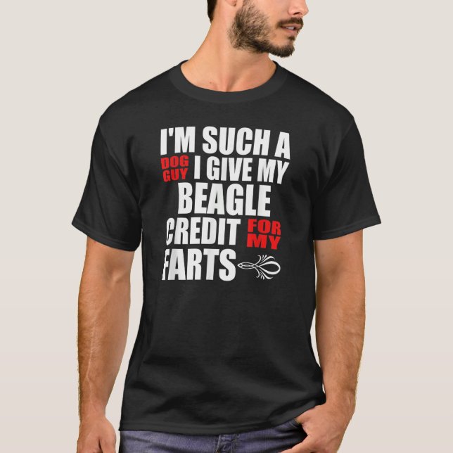 T-shirt Chien Guy Beagle Fart Plaisanterie pour Hommes Gar (Devant)
