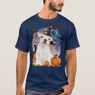T-shirt Chien Halloween Bouledogue Français Jack O Lantern