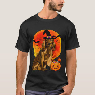 T-shirt Chien Halloween Cocker Spaniel Jack-o'-lantern Pum