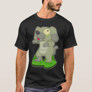 T-shirt Chien Halloween Zombie