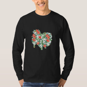 T-shirt Chien hawaïen de Poméranie Aloha