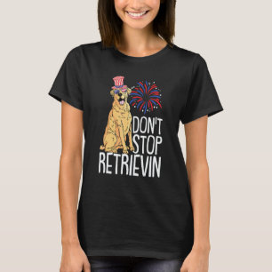 T-shirt Chien heureux 4 juillet Drapeau américain Usa Retr