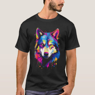 T-shirt Chien husky drôle animal de compagnie chien