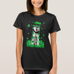 T-shirt Chien Husky Sibérien Amusant Saint Patrick Jour Sh