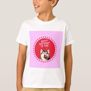 T-shirt Chien Husky Sibérien mignon qui souhaite un joyeux