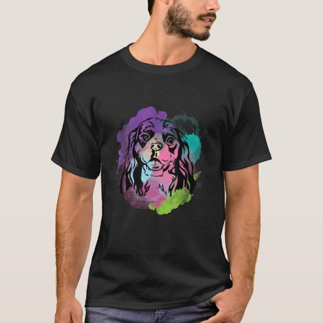 T-shirt Chien I Splash Art Cavalier King Charles Spaniel (Devant)