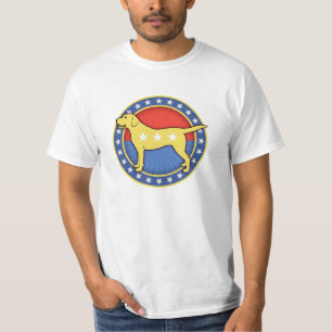 T-shirt Chien jaune