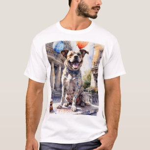 T-shirt Chien joyeux et coloré