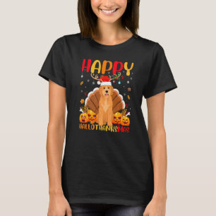 T-shirt Chien Joyeux Goldendoodle Chien Hellothanksmas