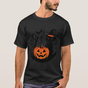 T-shirt Chien Labrador Retriever noir effrayant Halloween