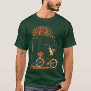 T-shirt Chien Leaf Automne Cycler Automne Funny Golden réc