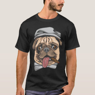 T-shirt Chien Mafia Pug Mignon