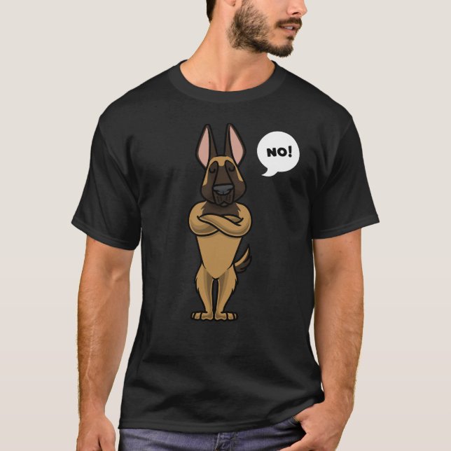 T-shirt Chien Malinois têtu Chien Belge Berger (Devant)
