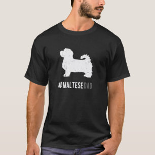 T-shirt Chien Maltais Papa Pour Hommes Chien Maltais Papa
