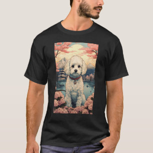 T-shirt Chien Maltipoo Esthétique Japonais Ukiyo e 4