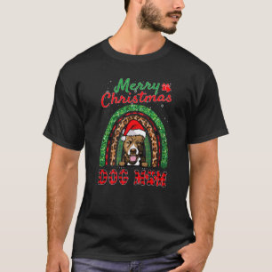 T-shirt Chien Maman Bohème Chapeau de Noël Santa Drôle Pit