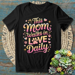 T-shirt Chien Maman Fur Maman Cette Maman Marche Dans L'Am