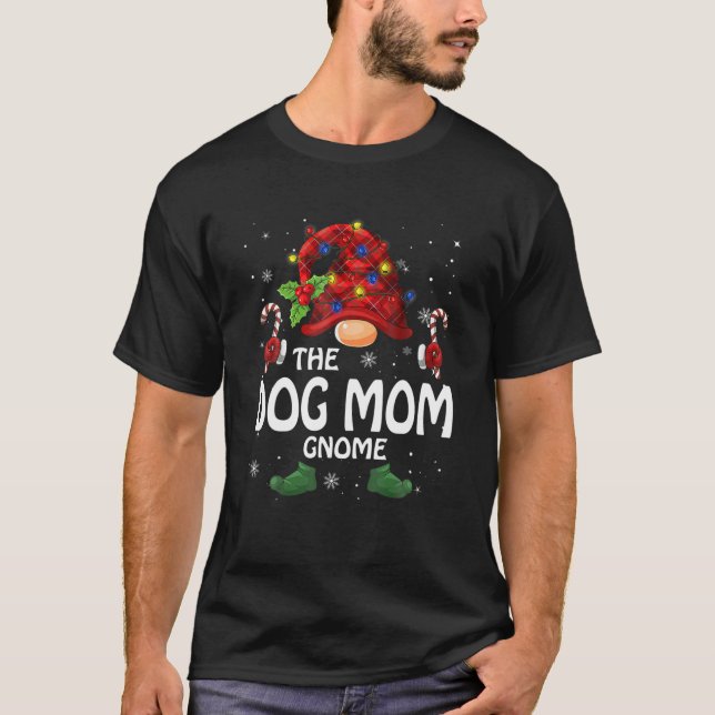 T-shirt Chien Maman Gnome Correspondance Famille Groupe No (Devant)