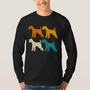 T-shirt Chien Maman Papa Retro Retro Soft Coated Wheaten T