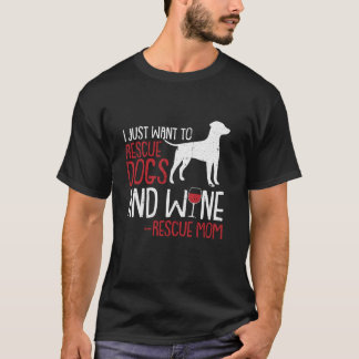 T-shirt Chien Maman Vin Amoureux Doggie Drôle Drôle Boire 