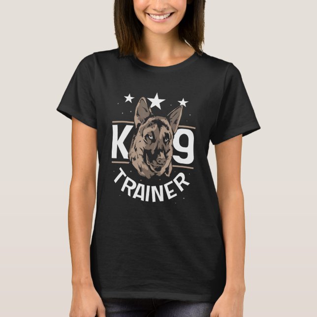 T-shirt Chien manipulateur de formateur K9 (Devant)