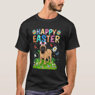 T-shirt Chien Mastiff Anglais Joyeuses Pâques Chasse aux œ