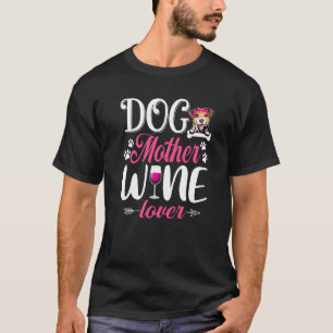 T-shirt Chien Mère Vin Jack Russell Terrier Chien Mère Chi