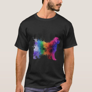 T-shirt Chien mignon arc-en-ciel