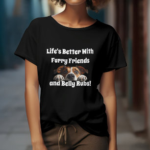 T-shirt Chien Mignon & Caresses Ventre
