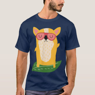T-shirt Chien mignon, chien de surfer drôle, conception de