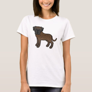 T-shirt Chien mignon de dessin animé Mastiff anglais ancie