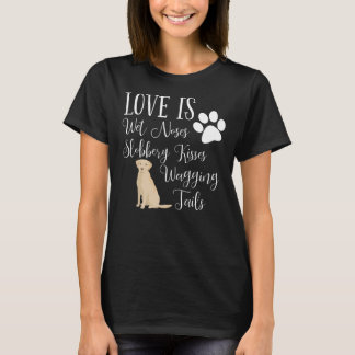T-shirt Chien mignon de Yellow Labrador Retriever Dit