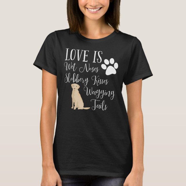 T-shirt Chien mignon de Yellow Labrador Retriever Dit (Devant)