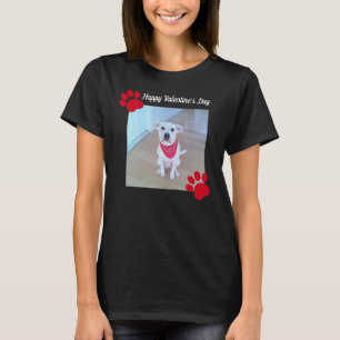 T-shirt Chien mignon Joyeux Valentines Jour Pâtes rouges 1