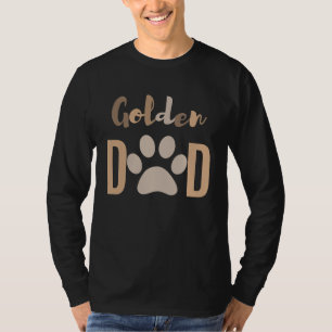 T-shirt Chien minimaliste mignon Golden Retriever Papa