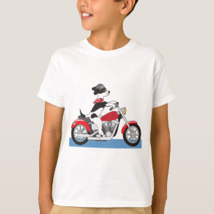 T-shirt Chien moto