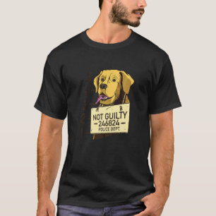 T-shirt Chien Non Coupable Mugshot Prison